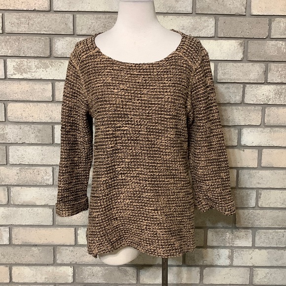 Black and Tan Coldwater Creek Sweater - Picture 2 of 5